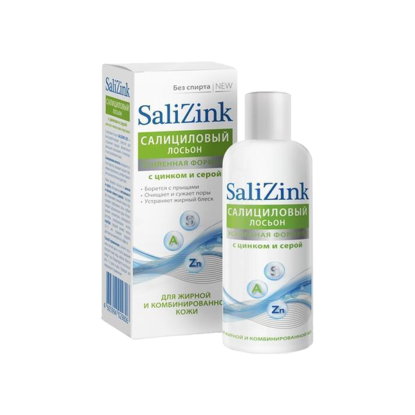 Лосьон для лица Salizink салициловый с цинком и серой без спирта 100 мл