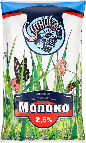 

Молоко Ситниковское пастеризованное 2.5% 900 мл