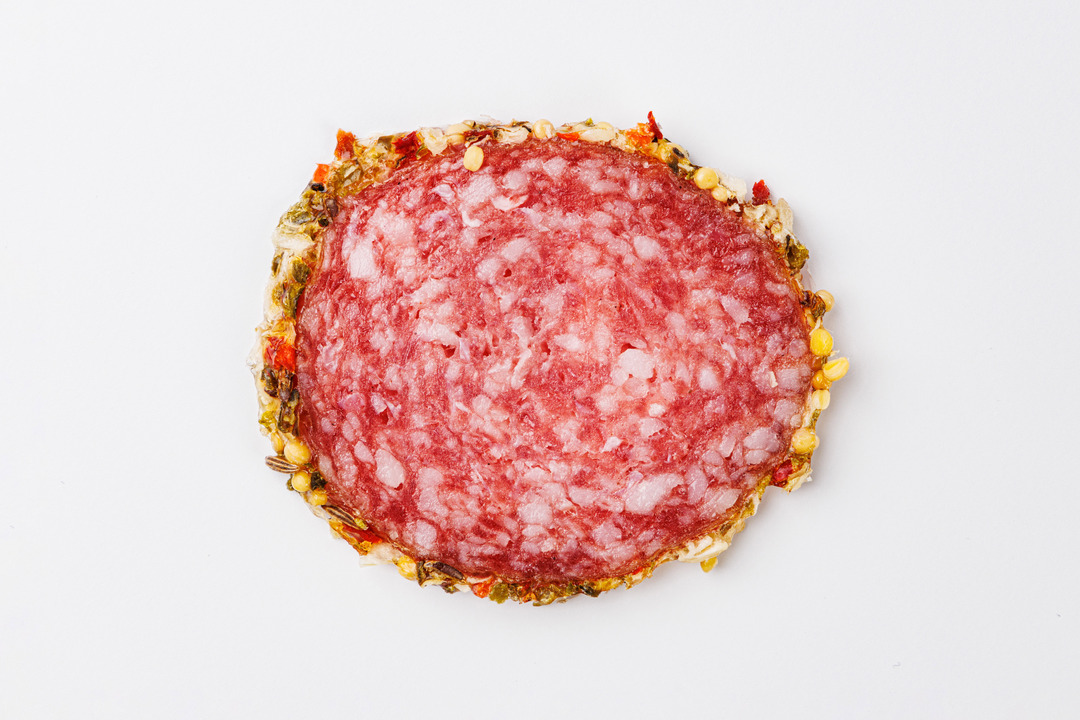 

Колбаса сырокопченая полусухая Пестрая в декоре 200 г