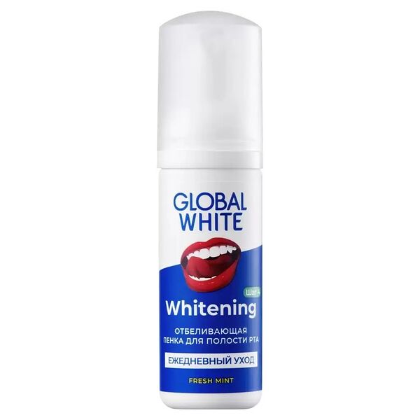 Пенка для зубов Global White Whitening отбеливающая 50 мл