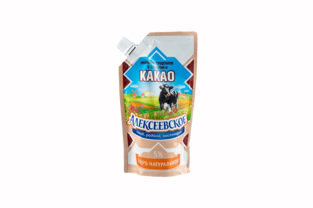 

Молоко сгущенное Алексеевское с сахаром и какао 5% 270 г
