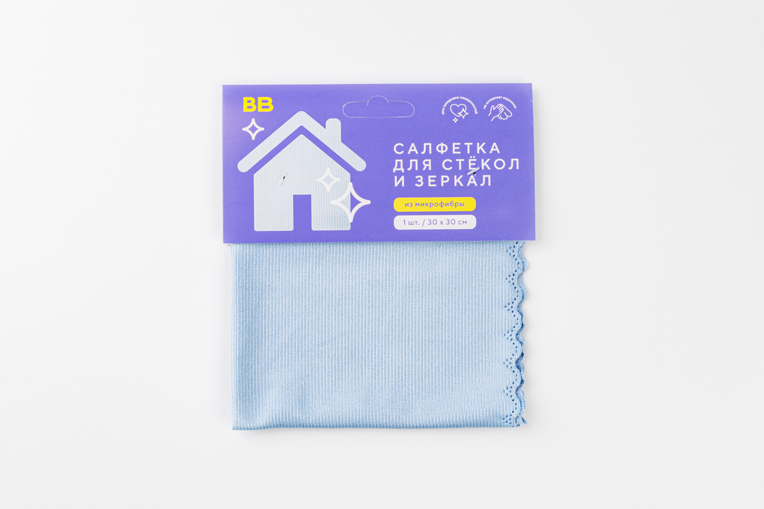 

Салфетка из микрофибры для стекол и зеркал 30x30 см