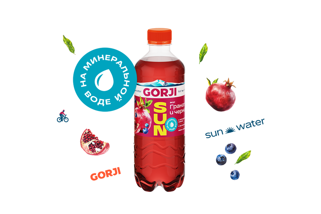 

Напиток Gorji гранат и черника сильногазированный 0,5 л