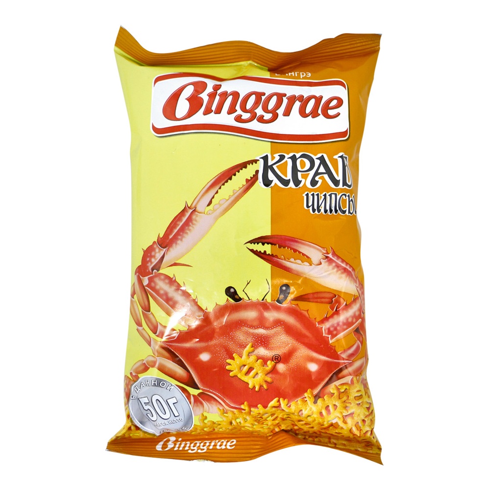 

Чипсы пшеничные Binggrae Краб 50 г