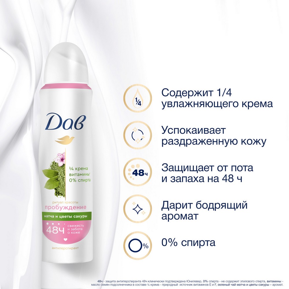 

Дезодорант-антиперспирант Dove Nourishing Secrets Ритуал красоты Пробуждение спрей женский 150 мл