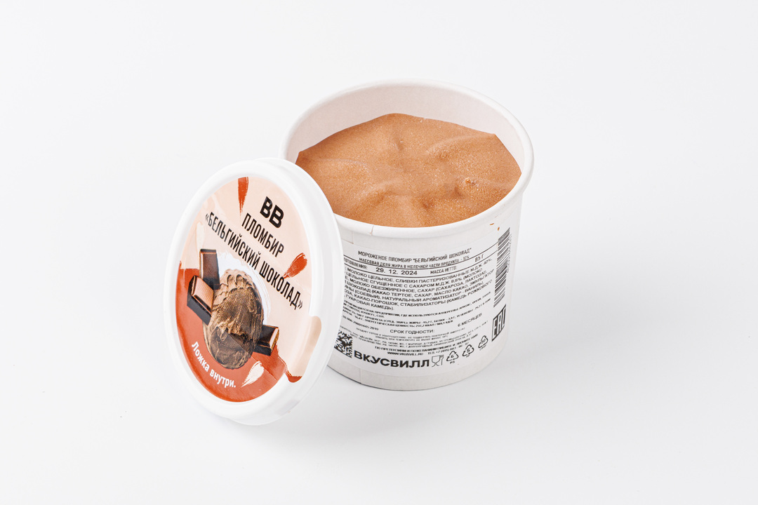 

Мороженое Вкусвилл Бельгийский шоколад 85 г