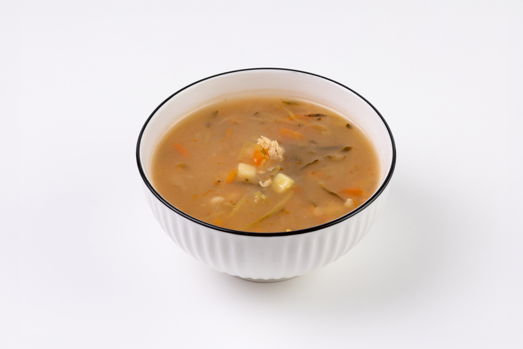 

Суп Рассольник с курицей ВкусВилл 390 г
