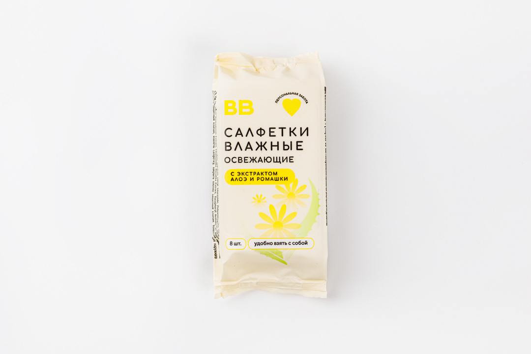 

Салфетки влажные ВкусВилл освежающие 8 шт