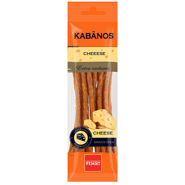 Колбаски сырокопчёные Ремит Kabanos с сыром 70 г