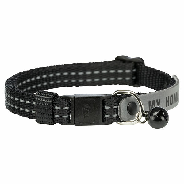 Ошейник для кошек светоотражающий с адресником и колокольчиком 21х2,5 см, в ассортименте