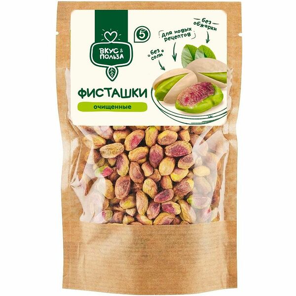 Орехи фисташки Вкус&Польза очищенные 100 г