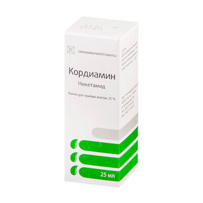 Кордиамин капли 25% 25 мл