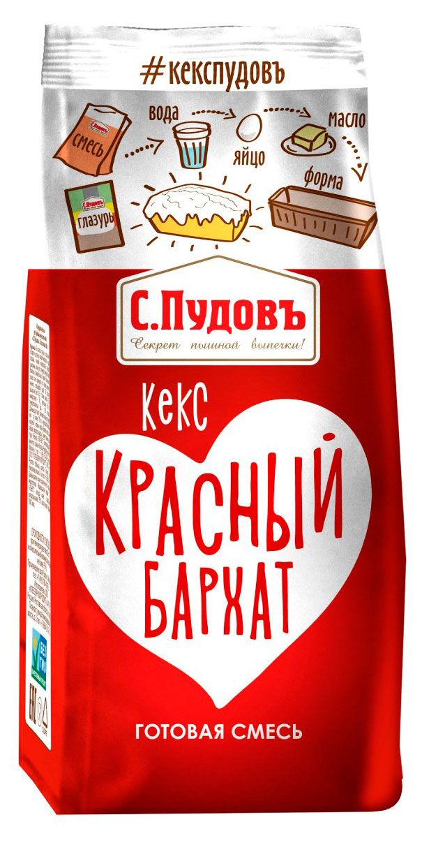 

Смесь для выпечки С.Пудовъ Кекс Красный бархат 300 г