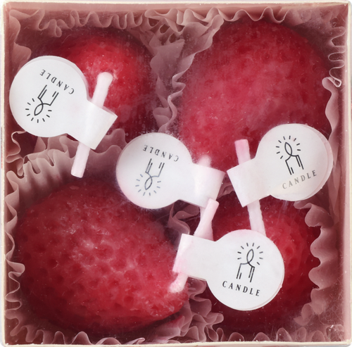 

Свеча Homeclub Клубника в дисплее 3 x 4 см 4 шт.