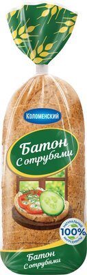 Батон Коломенское с отрубями нарезка 300 г
