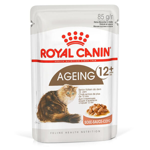 Влажный корм Royal Canin для пожилых 12+ кошек всех пород, кусочки в соусе 85 г