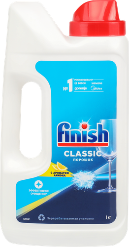 

Порошок для посудомоечных машин Finish Classic лимон 1 кг
