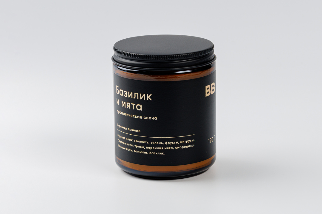 

Свеча ароматическая Базилик и Мята 190 г