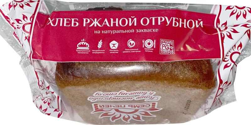 

Хлеб Семь Печей ржаной отрубной, 300г