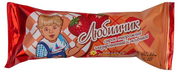 

Сырок глазированный Любимчик с клубникой 12% 45 г