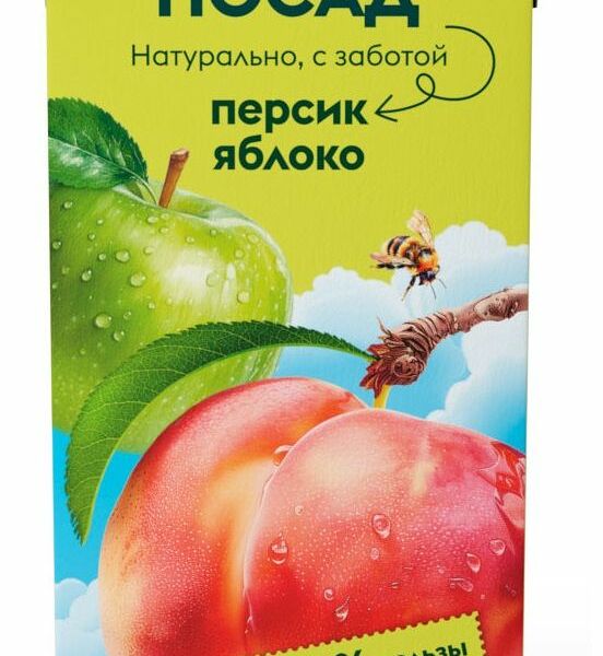 Нектар Волжский Посад персик-яблоко 2 л