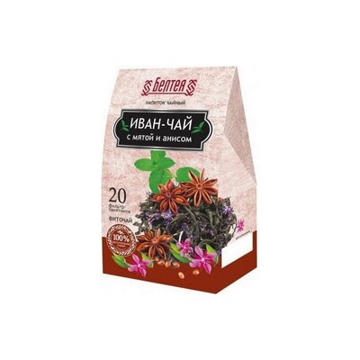 Напиток чайный Белтея Иван-чай с мятой и анисом 20пак*1,2г 24г