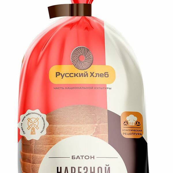 Батон пшеничный Русский Хлеб нарезной 400 г