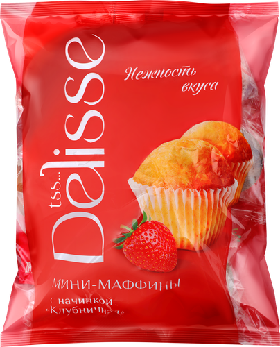

Маффины DELISSE Клубничные