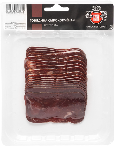 

Говядина сырокопченая Велес нарезка 90 г