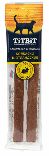 Лакомство для кошек Titbit Золотая коллекция Колбаски шотландские 20 г