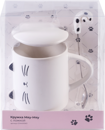 

Кружка Homeclub Мяу-Мяу с ложкой 350 мл фарфор Арт. EN400063