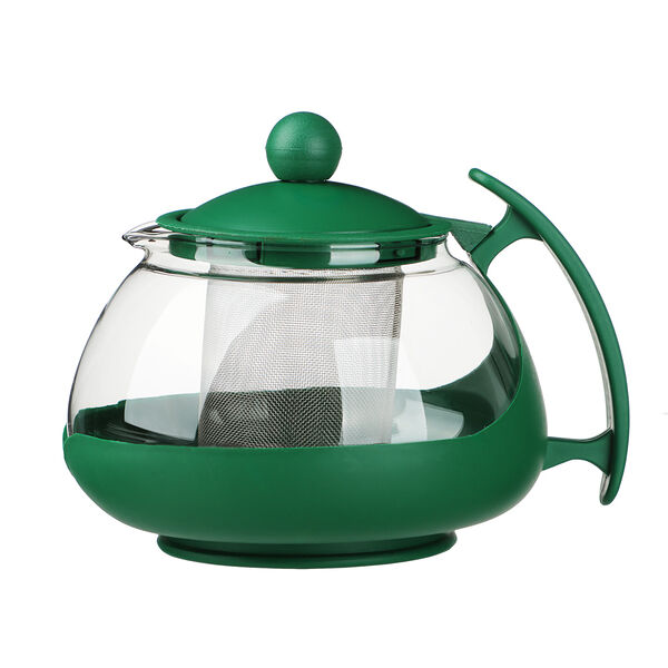 Чайник заварочный Vetta 750мл, овальный,  ситечко из нержавеющей стали, стекло, полипропилен