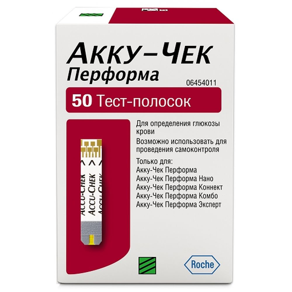 Акку-Чек Перформа тест-полоски для глюкометров 50 шт