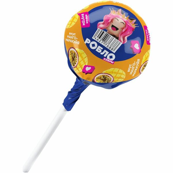 Карамель леденцовая на палочке Конфитрейд с жевательной резинкой 17 г в ассортименте