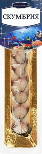 

Скумбрия Рыбная миля кусочки косичка холодного копчения 200 г