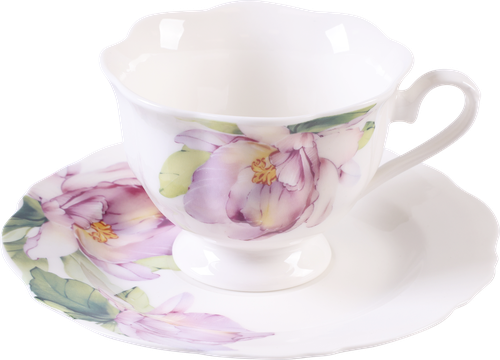 

Чайная пара Homeclub Flowers фарфор 180 мл