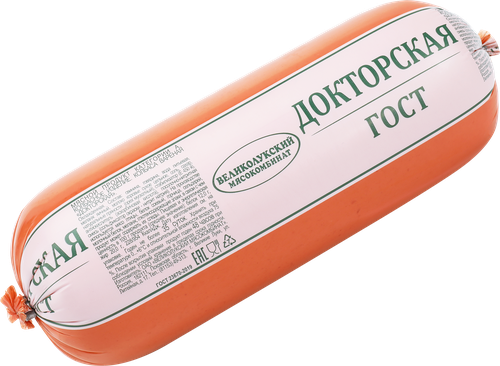 

Колбаса вареная Великолукский Мясокомбинат Докторская ГОСТ, вес