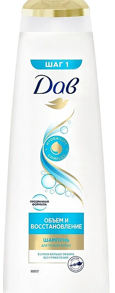 Шампунь для волос Дав Nutritive Solutions объём и восстановление 380 мл