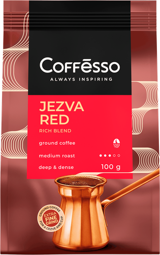 

Кофе молотый Coffesso Jezva Red жареный для турки 100 г