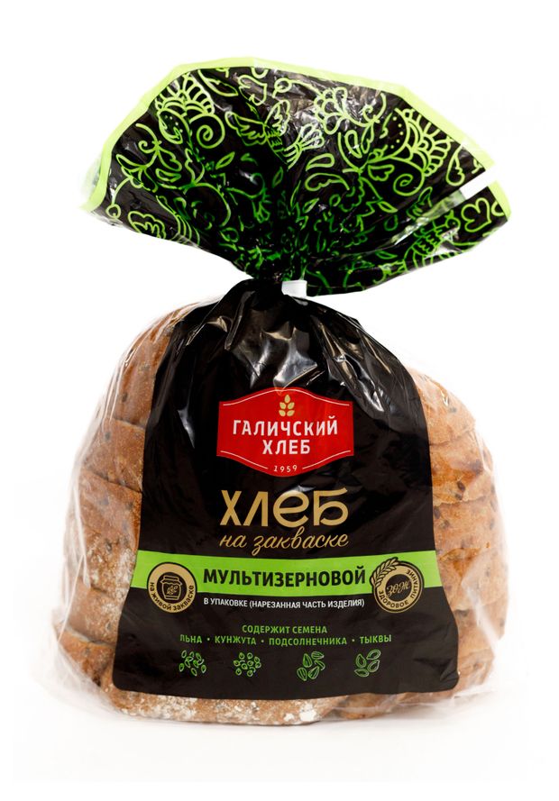 

Хлеб Галичский Хлебокомбинат Мультизерновой на закваске нарезанный 400 г