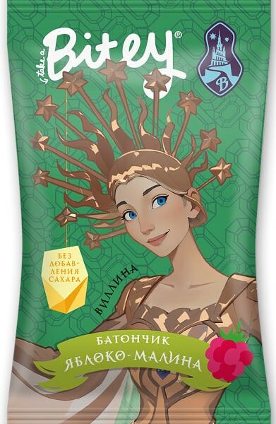Батончик фруктово-ягодный Take a Bitey Яблоко-малина с 2-х лет 25 г