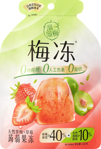 

Фруктовое желе Liuliumei конжаковое со сливой и клубникой 120 г