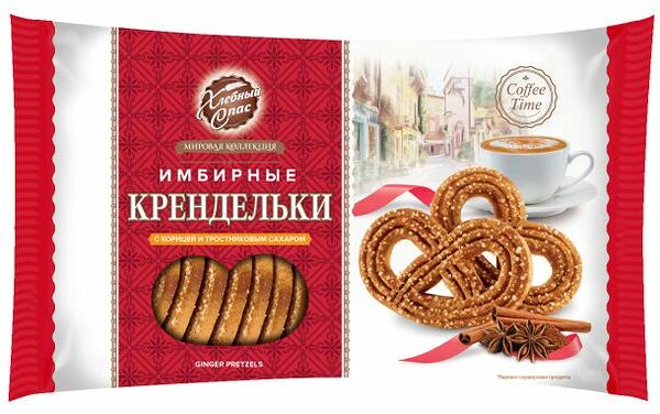 Крендельки Хлебный спас имбирные с корицей и тростниковым сахаром 320 г