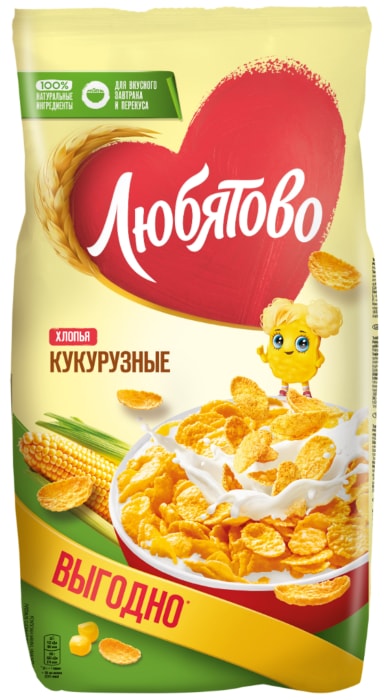 

Готовый завтрак Любятово Хлопья кукурузные 600 г