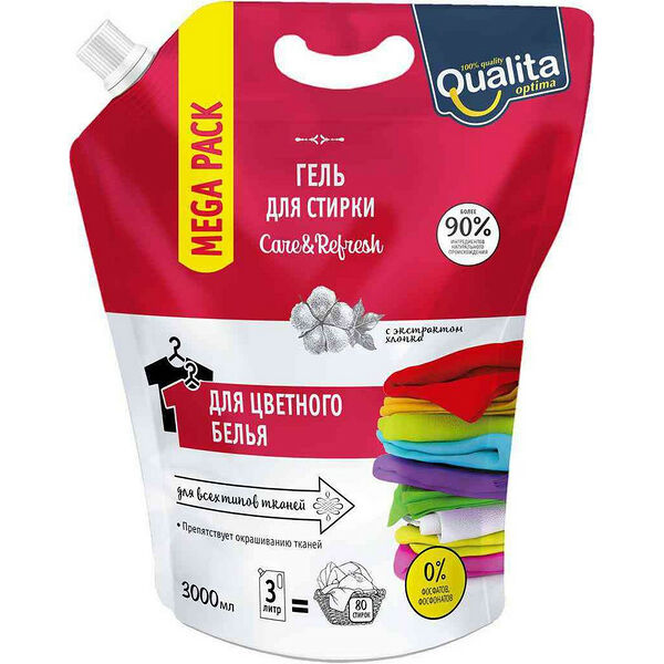 Гель для стирки Qualita цветного белья 3 л