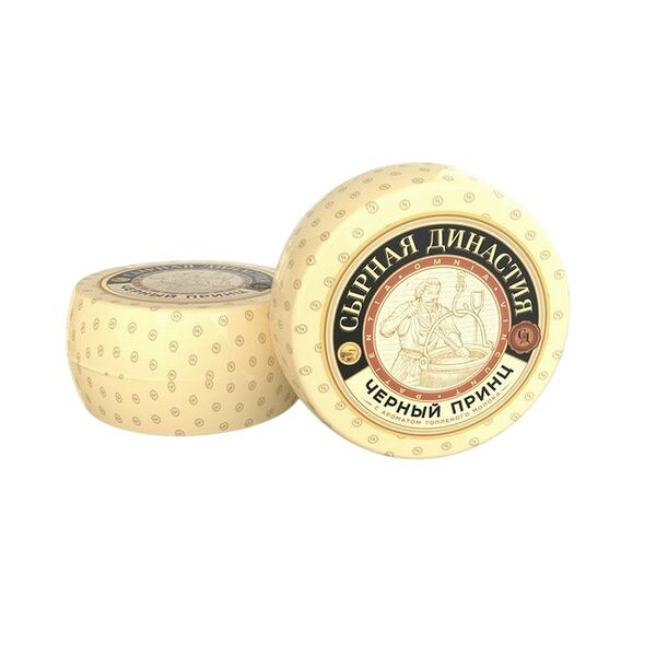 Сыр п/тв Черный принц с аром топленого молока 50% сегмент вес МСЗ Кобрин