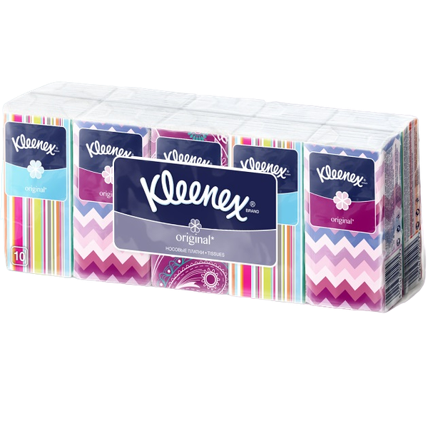 Платочки носовые Kleenex Original бумажные 10x10 шт.