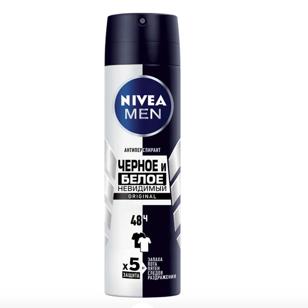 Антиперспирант мужской Nivea Men Original Невидимый для черного и белого 150 мл 