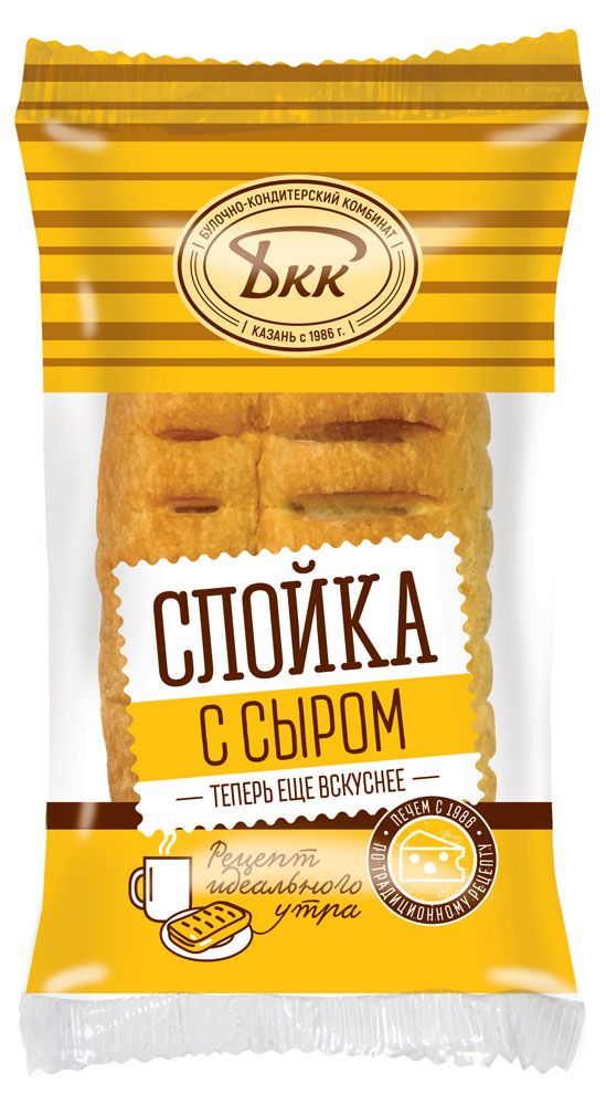 

Слойка БКК с сыром 80 г