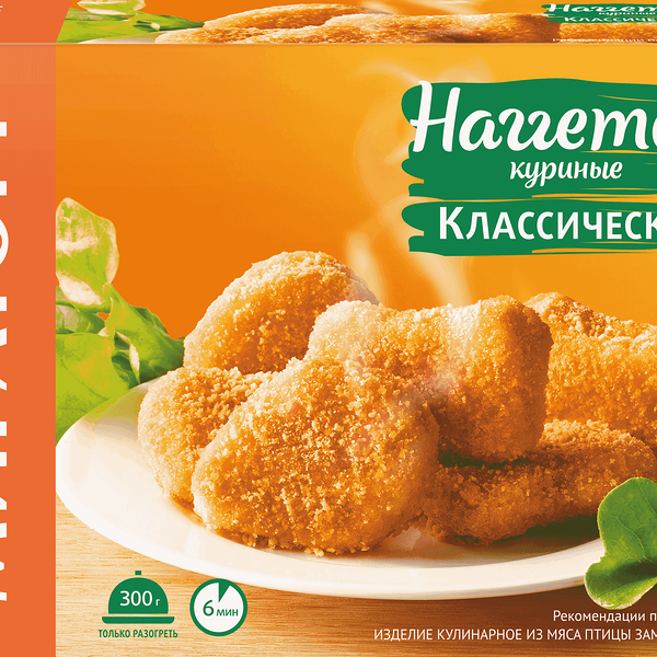 Наггетсы Мираторг куриные классические 300 г